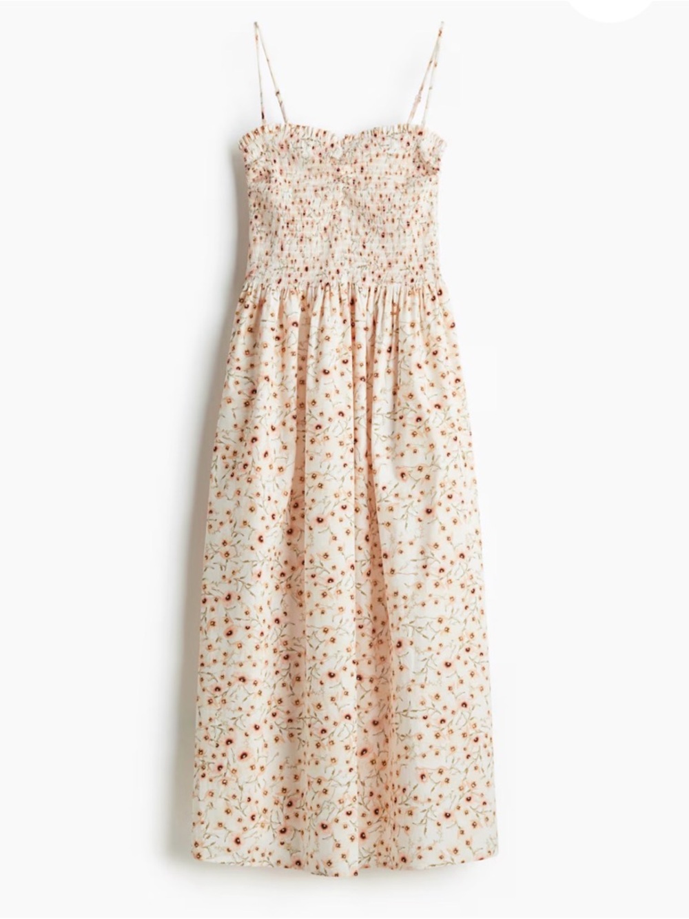 H&M Smocked Bodice Midi Dress